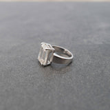 Emerald Lab Diamond Engagement Ring