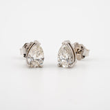 Natural Pear Diamond Earrings