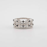 Natural Black & White Diamond Ring