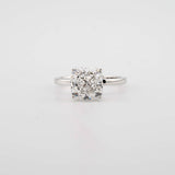 Cushion Cut Lab Grown Engagment Ring in 14kt Yellow Gold