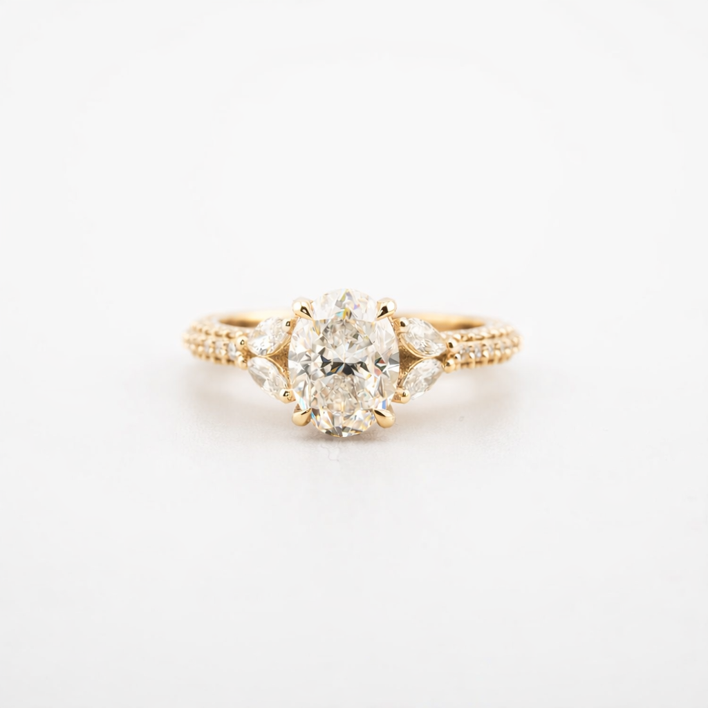 Oval Lab Diamond Engagement Ring