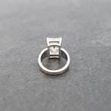 Emerald Lab Diamond Engagement Ring