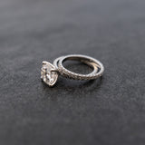 Round Lab Diamond Pave Engagement Ring