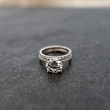 Round Lab Diamond Pave Engagement Ring