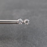 Lab Grown Diamond Earrings 14kt White Gold