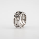 Natural Black & White Diamond Ring