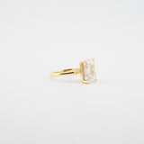 Radiant Hidden Halo Lab Diamond Engagement Ring