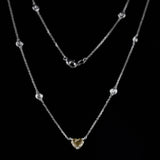 Natural Yellow Diamond Necklace