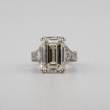 10ct Natural Emerald Diamond Ring