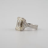 10ct Natural Emerald Diamond Ring