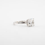 Cushion Cut Lab Grown Engagment Ring in 14kt Yellow Gold