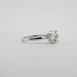 Round Hidden Halo Lab Diamond Engagement Ring