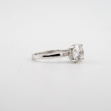 Round Hidden Halo Lab Diamond Engagement Ring
