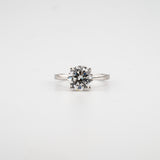 Round Hidden Halo Lab Diamond Engagement Ring