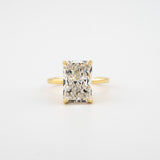 Radiant Hidden Halo Lab Diamond Engagement Ring