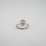 Round Hidden Halo Pave Lab Diamond Engagement Ring
